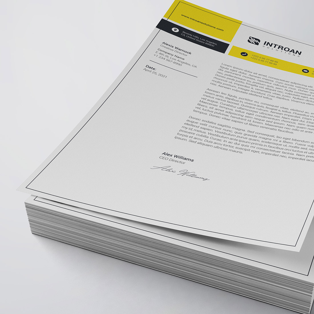 Modern Letterhead Template cover image.