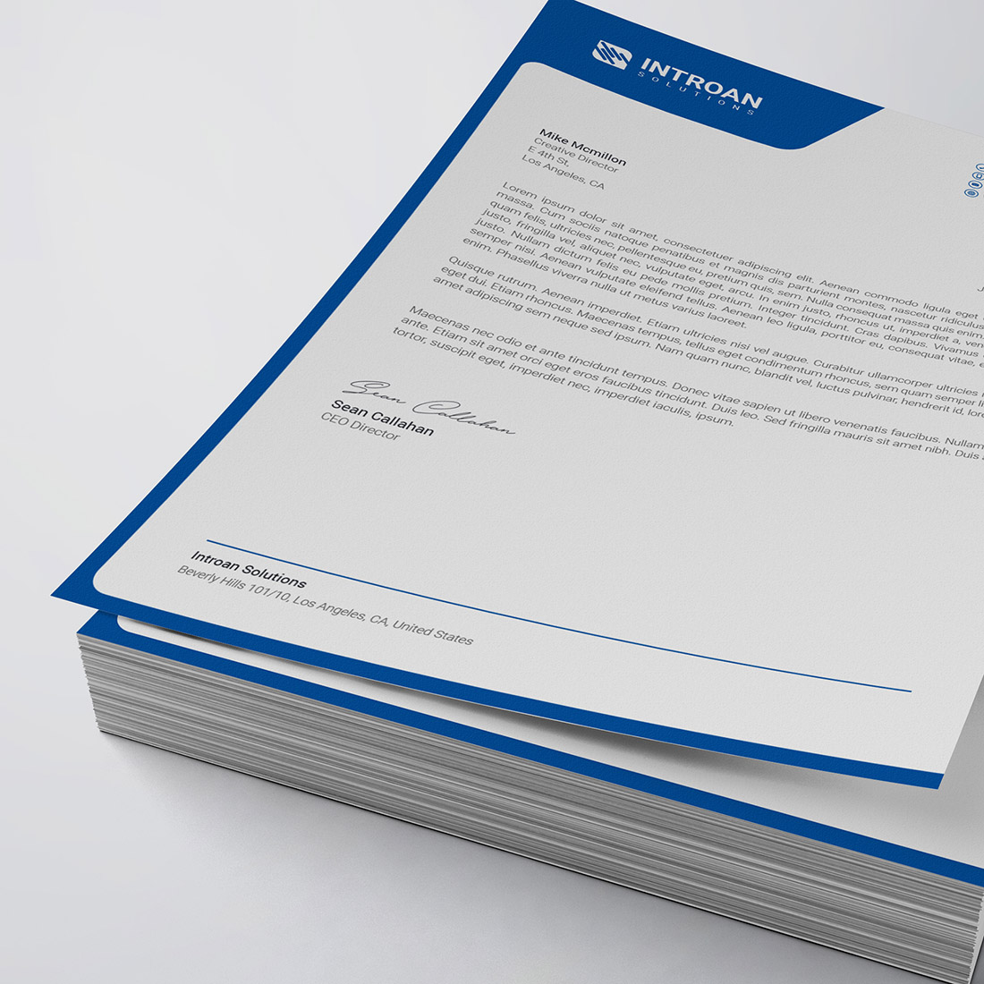 Modern Letterhead Template cover image.