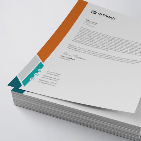 Modern Letterhead Template cover image.