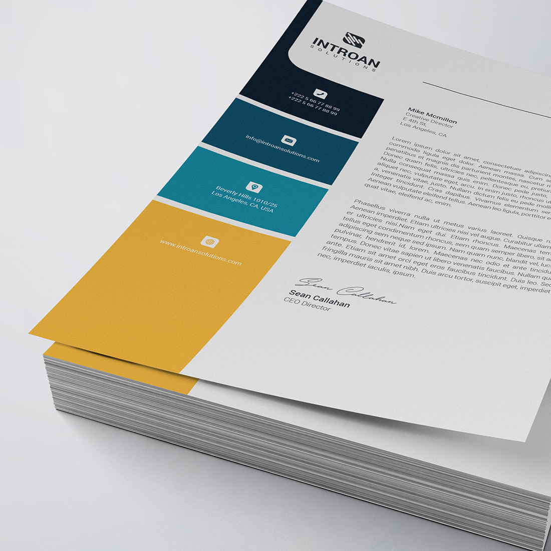 Corporate Letterhead Template cover image.