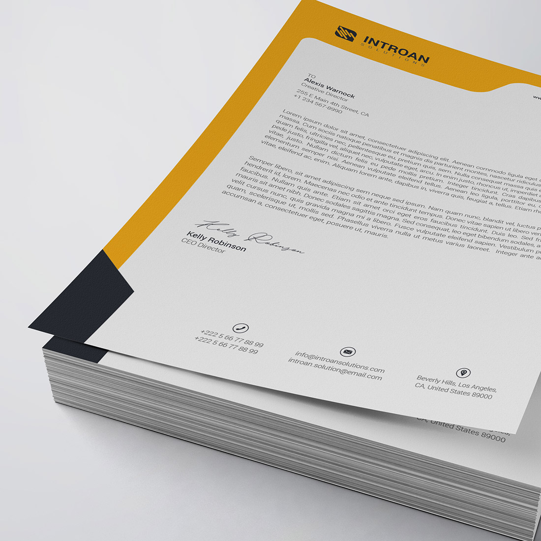 Corporate Letterhead Template cover image.