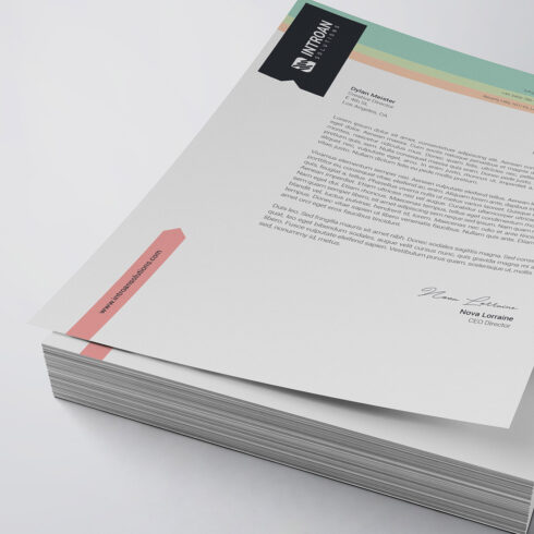 Modern Letterhead Template cover image.