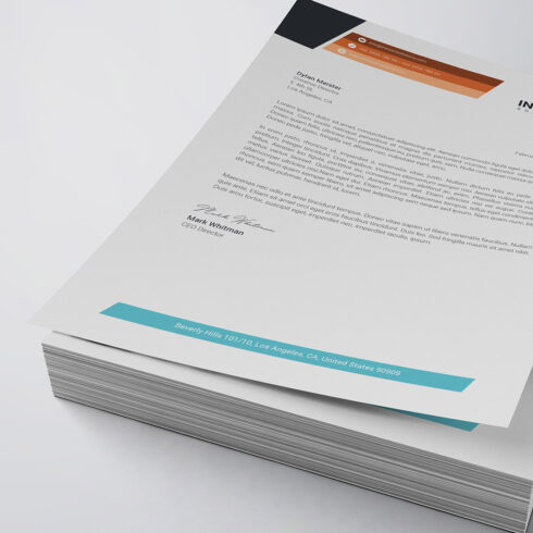 Clean and Modern Letterhead Template cover image.