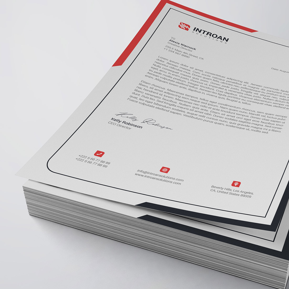 Modern Letterhead Template cover image.