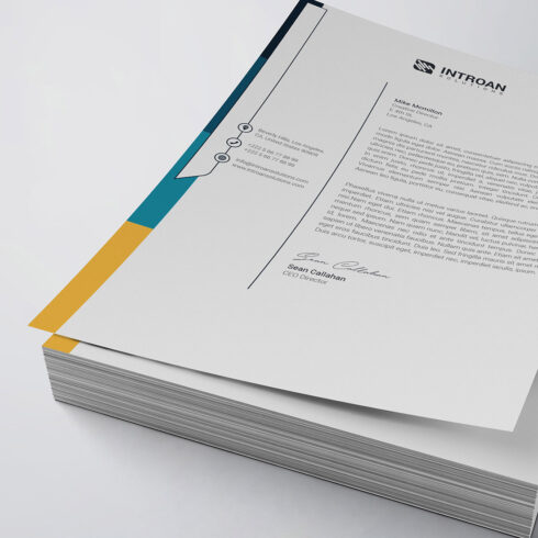 Modern Letterhead Template cover image.