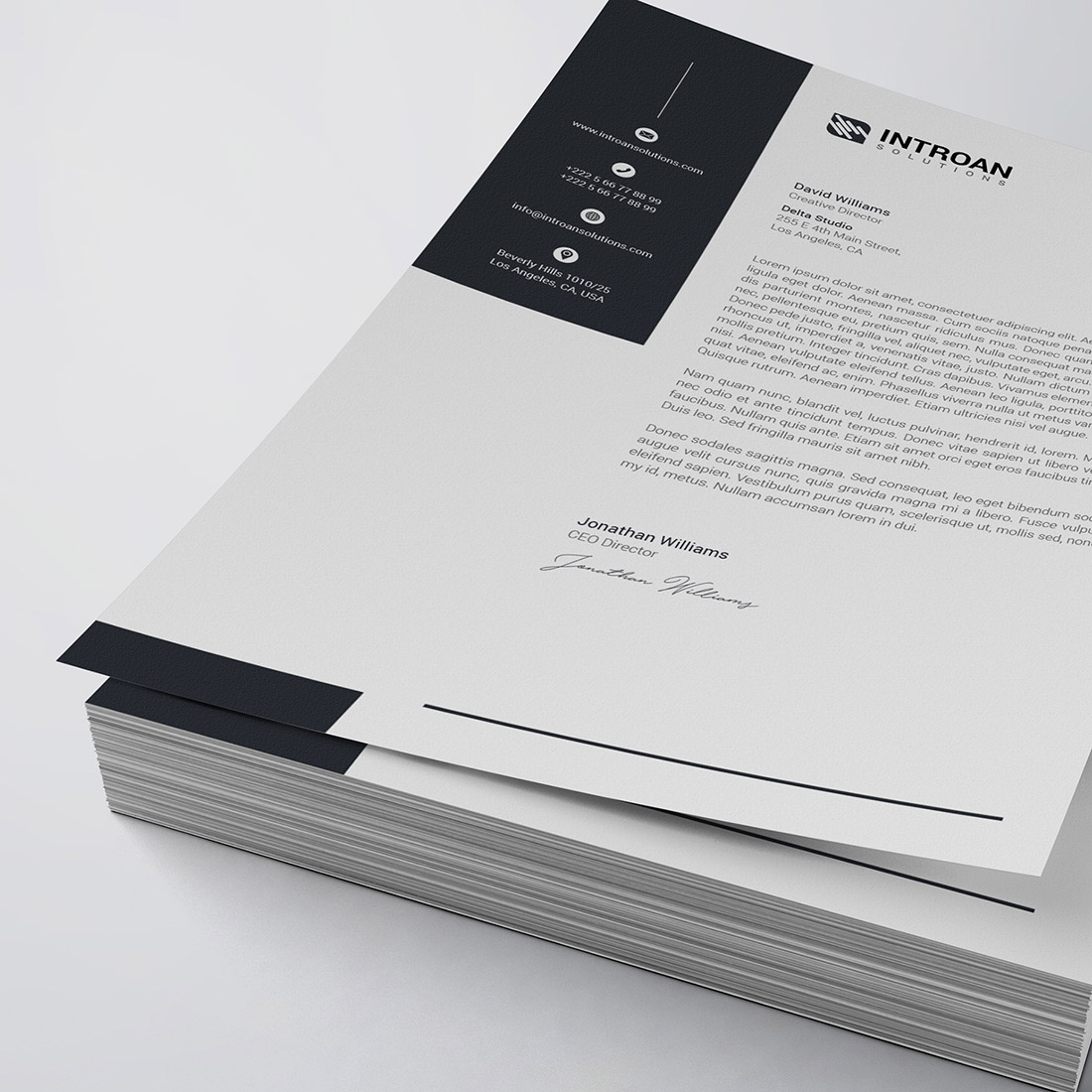 Modern Letterhead Template cover image.