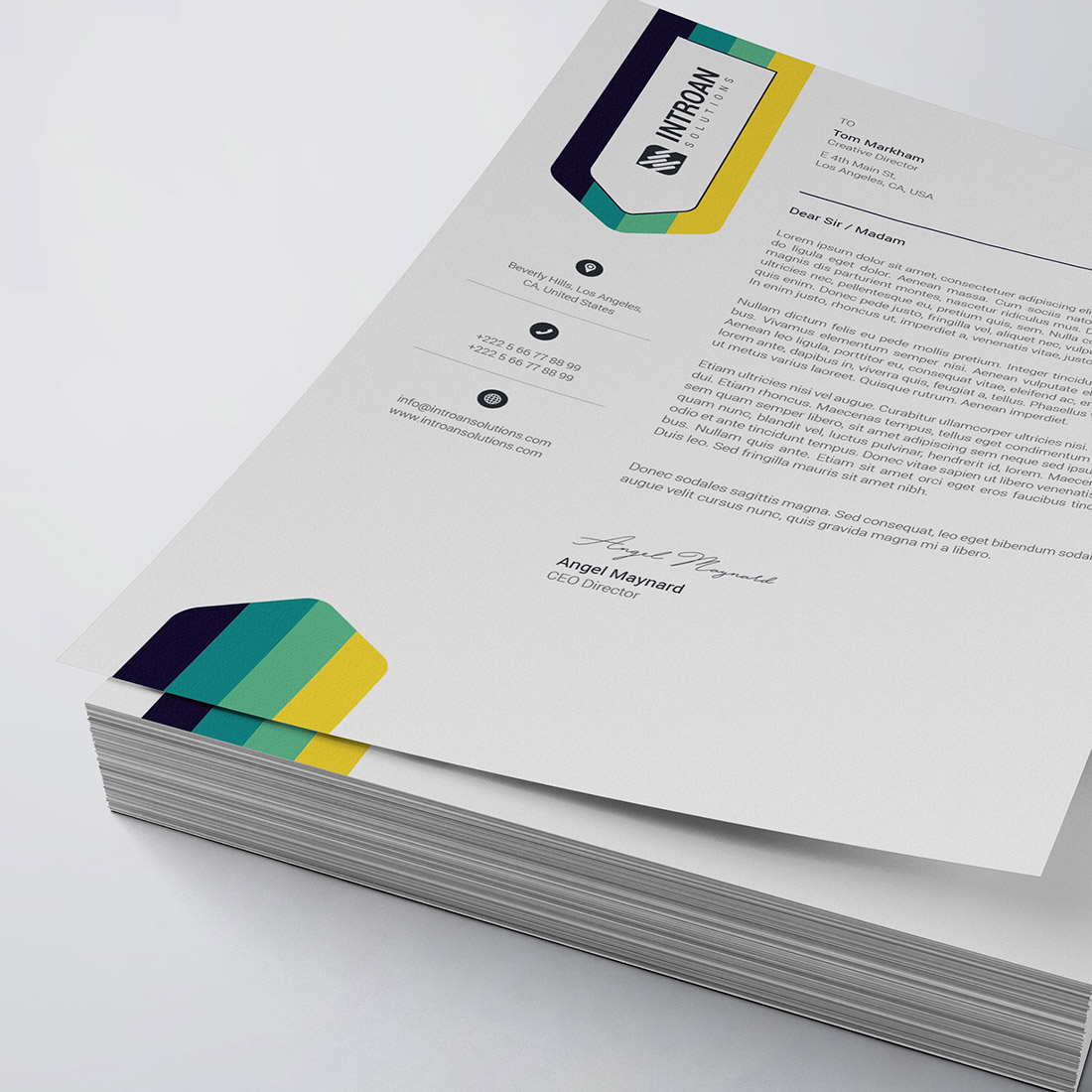 Modern Letterhead Template cover image.