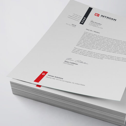 Corporate Letterhead Template cover image.