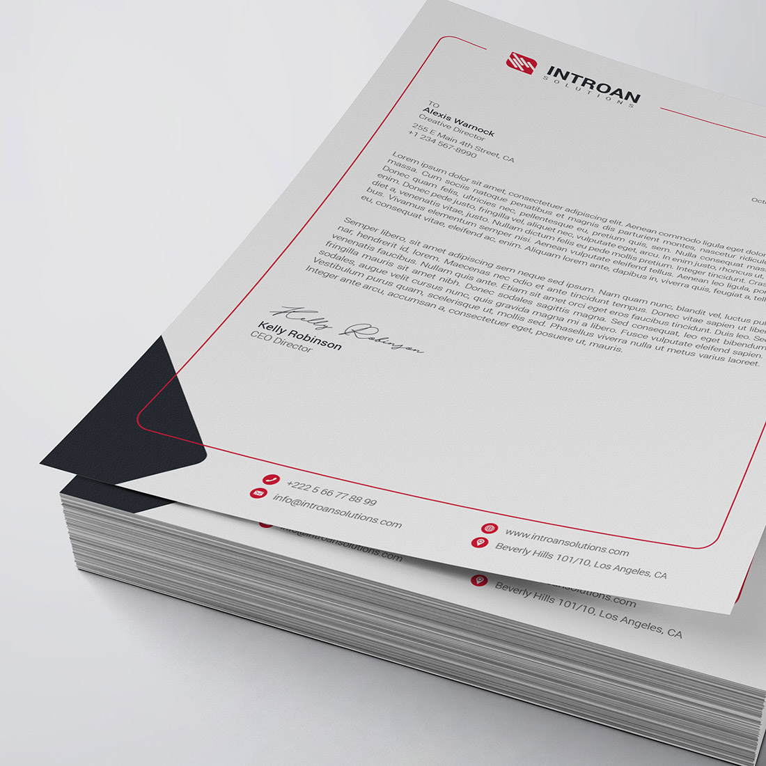 Corporate Letterhead Template cover image.