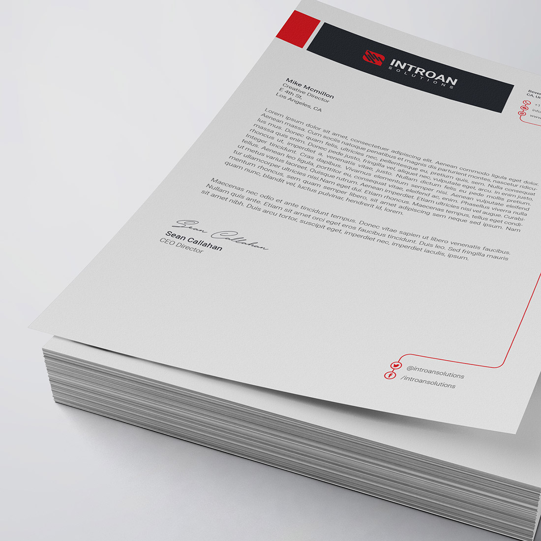 Modern Letterhead Template cover image.