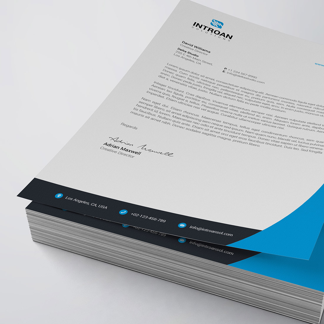 Modern Letterhead Template cover image.