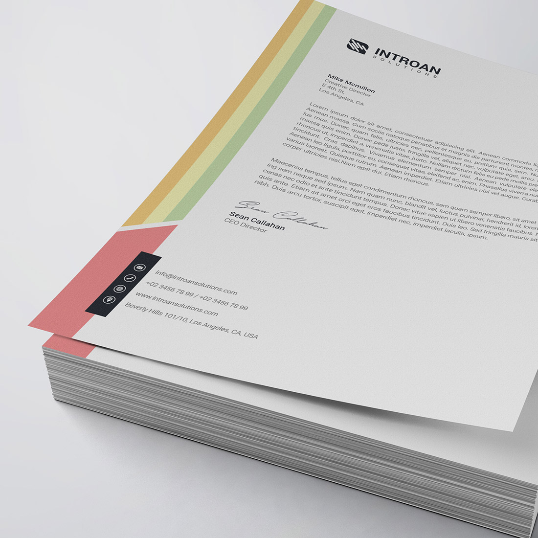 Modern Letterhead Template cover image.