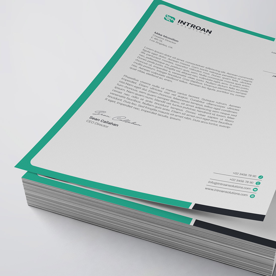 Corporate Letterhead Template cover image.