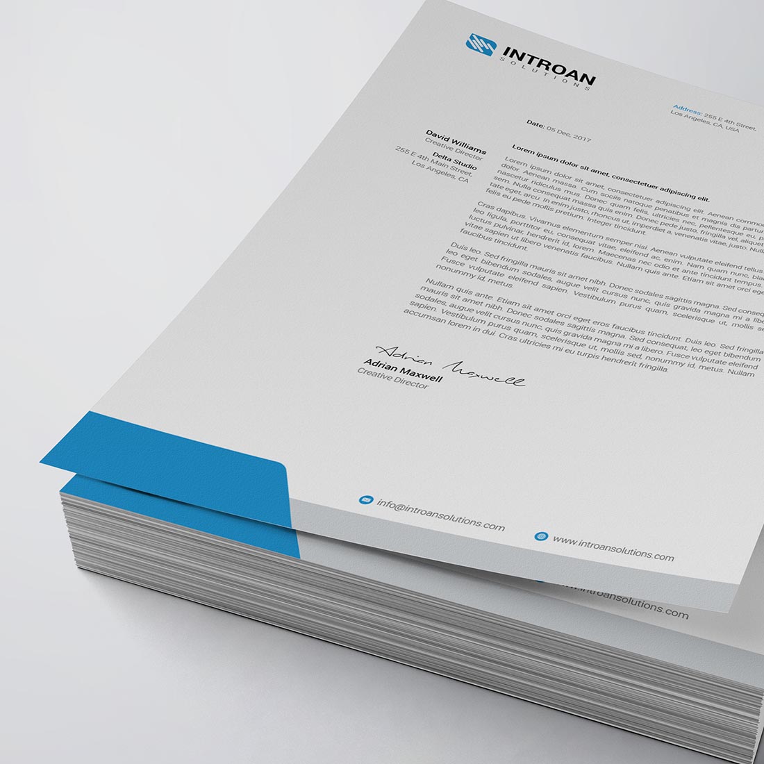 Modern Letterhead Template cover image.