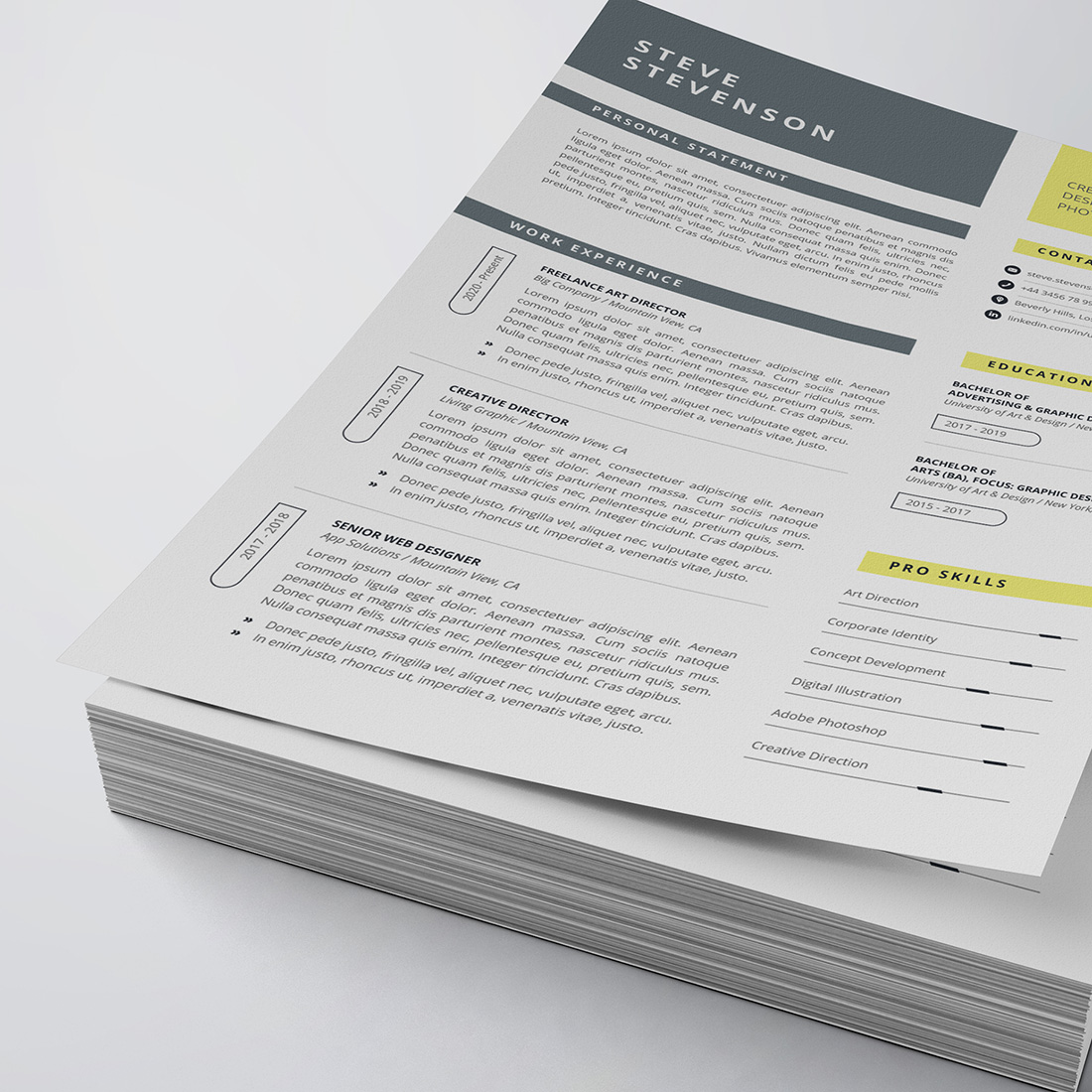 Modern Resume/CV Template cover image.