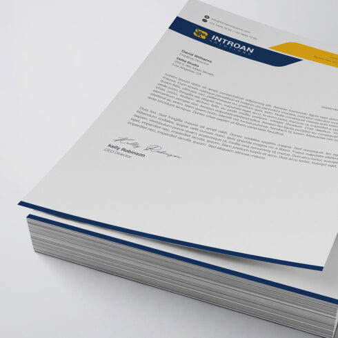 Modern Letterhead Template cover image.