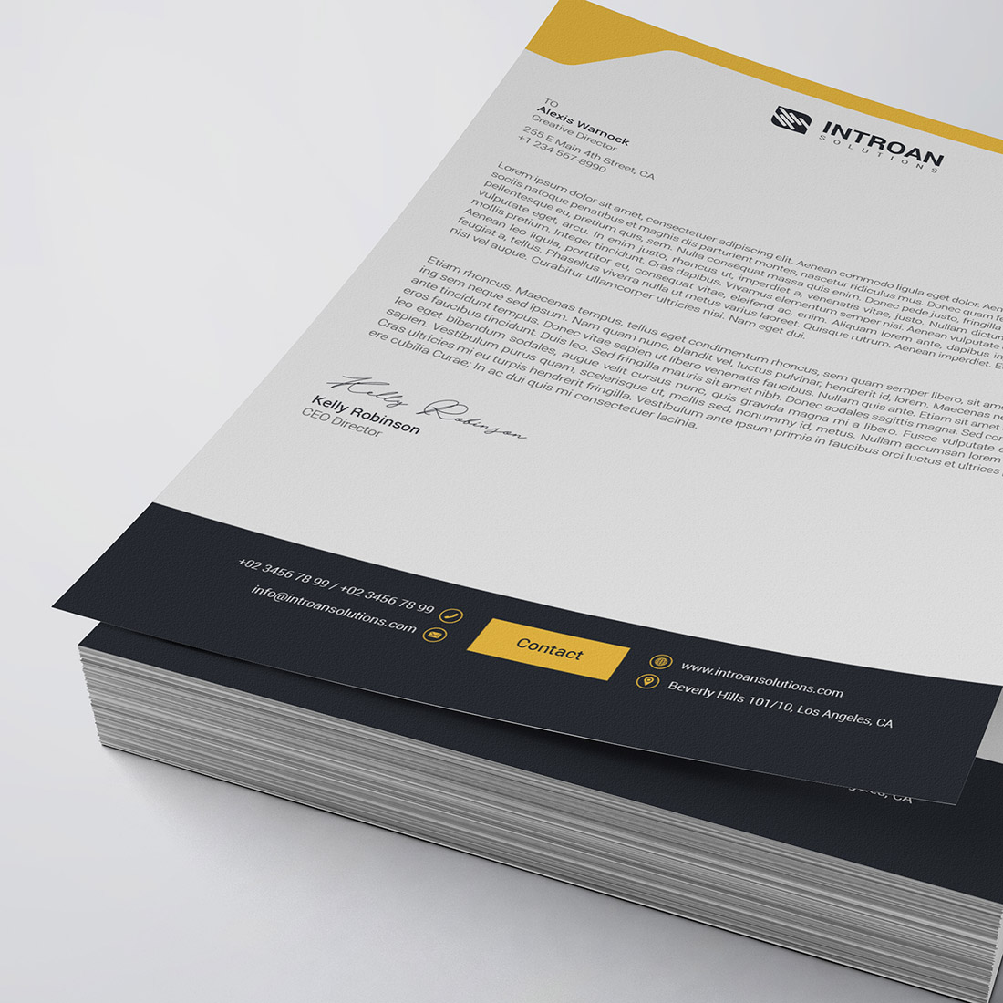 Modern Letterhead Template cover image.