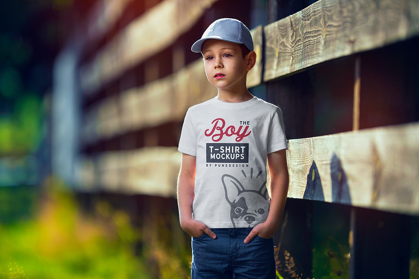 Boy T-Shirt Mock-Up Set preview image.