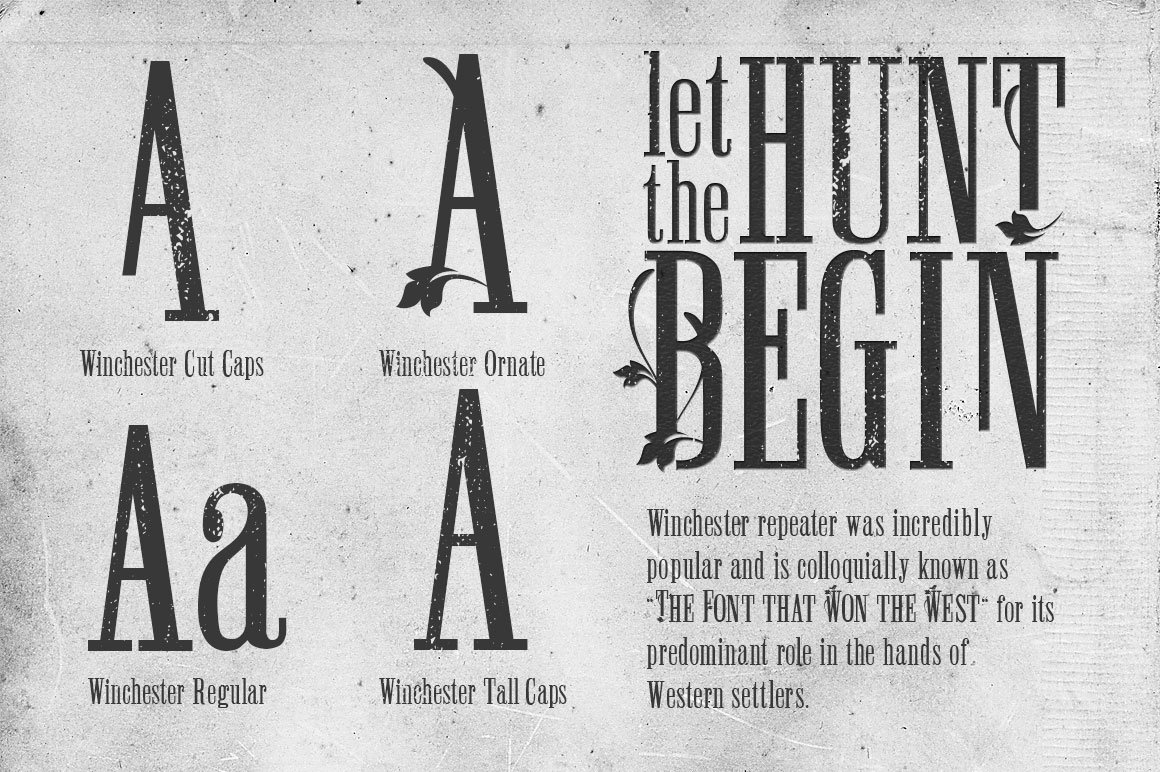 Winchester Condensed Font preview image.