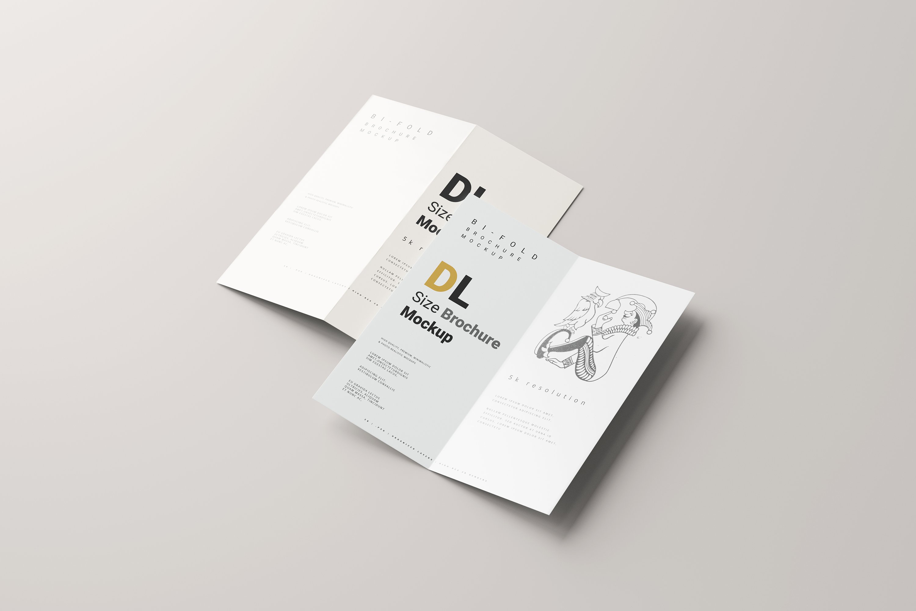 Booklet line and solid icon. Catalogue, brochure folded paper