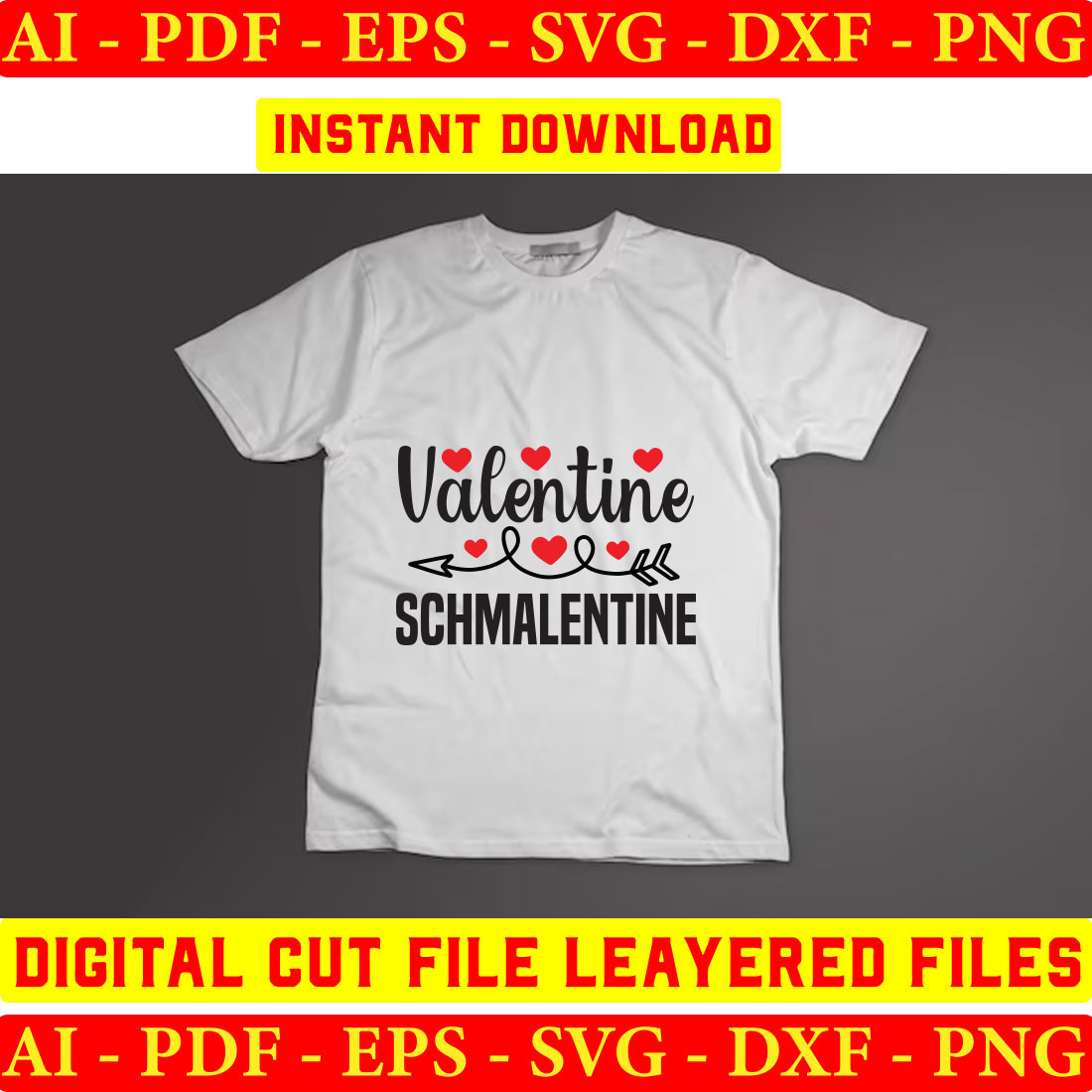T - shirt that says valentine is a schmaentine.