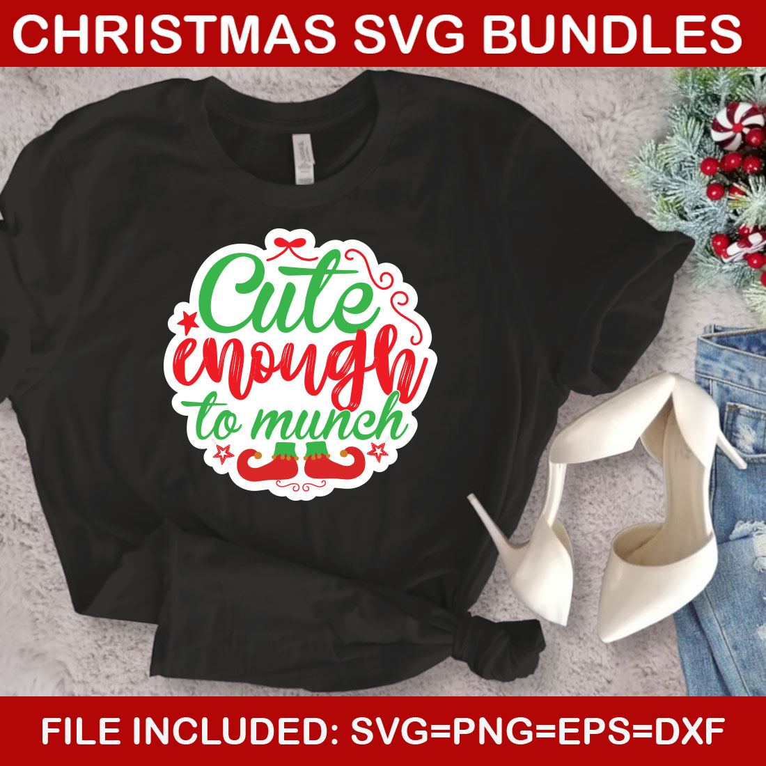 Ultimate List! 6 Christmas SVG Free Bundles preview image.