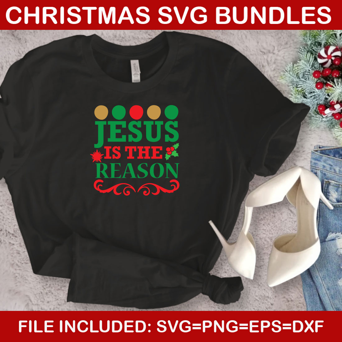 Ultimate List! 6 Christmas SVG Free Bundles preview image.