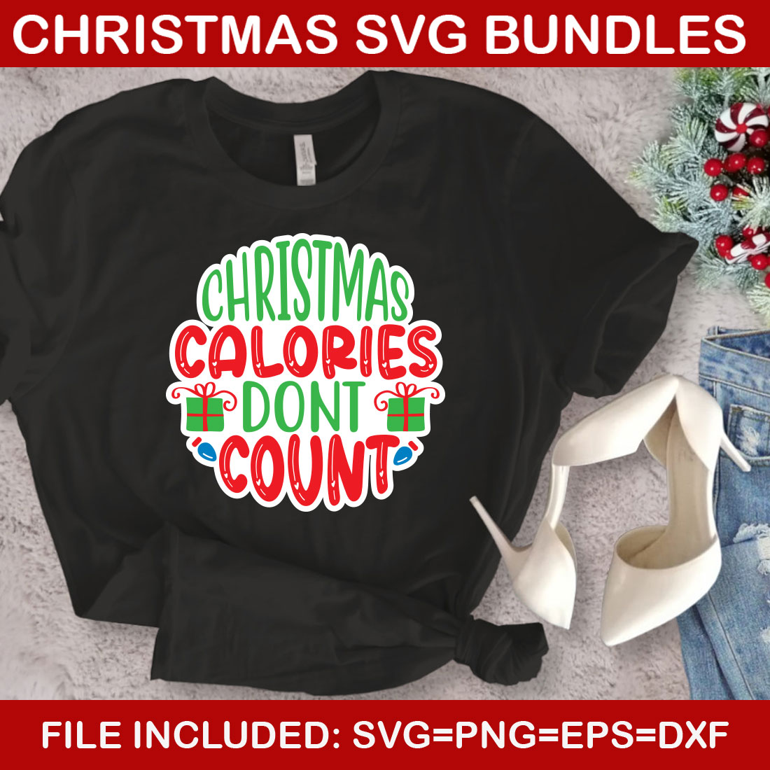 Free Ultimate List! 7 Christmas SVG Bundles preview image.