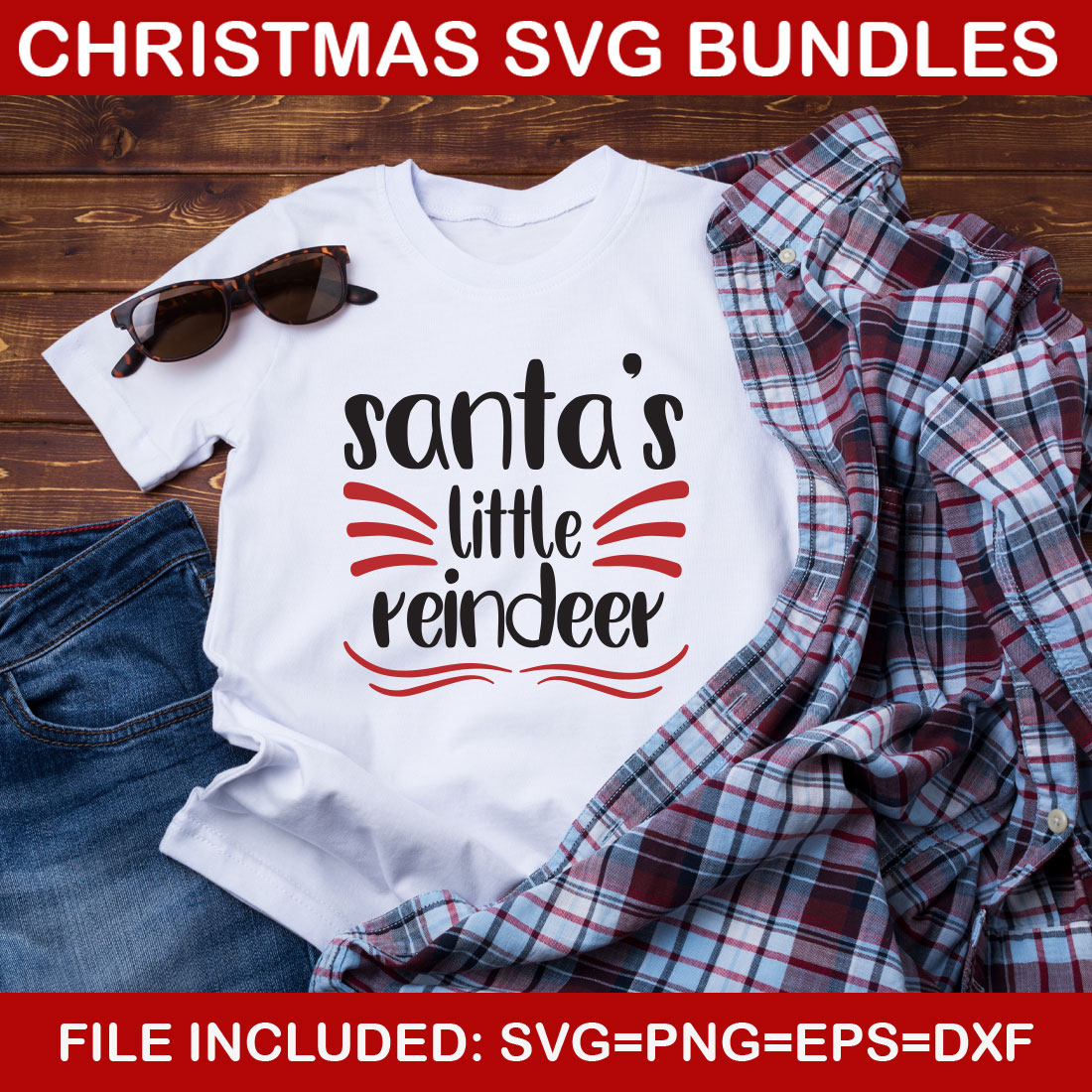 Ultimate List! Christmas SVG 07 T-shirt Design Bundle preview image.