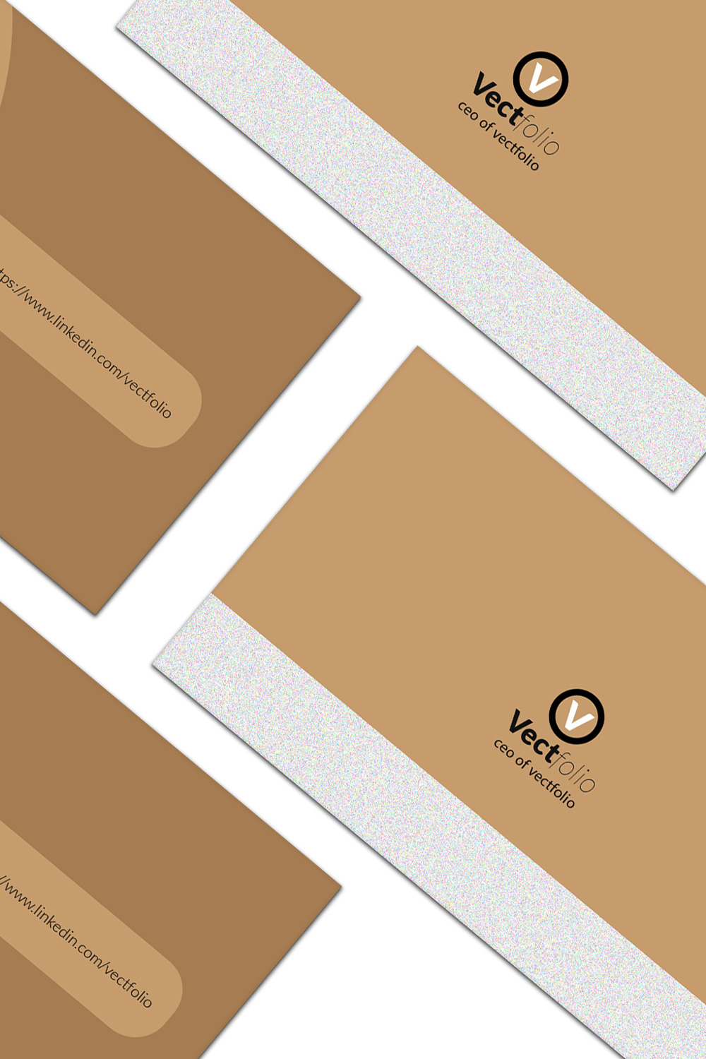 Gold Minimal Business Card Templet pinterest preview image.