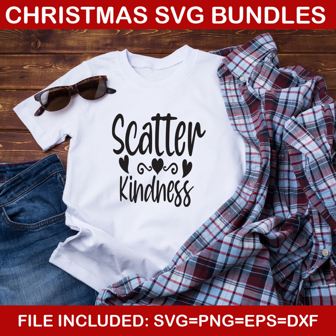 Ultimate List! Christmas SVG 07 T-shirt Design Bundle preview image.