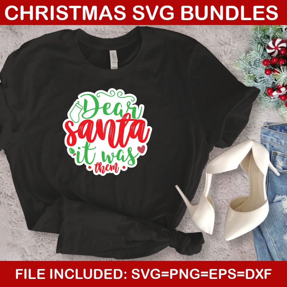 Free Ultimate List! 7 Christmas SVG Bundles preview image.