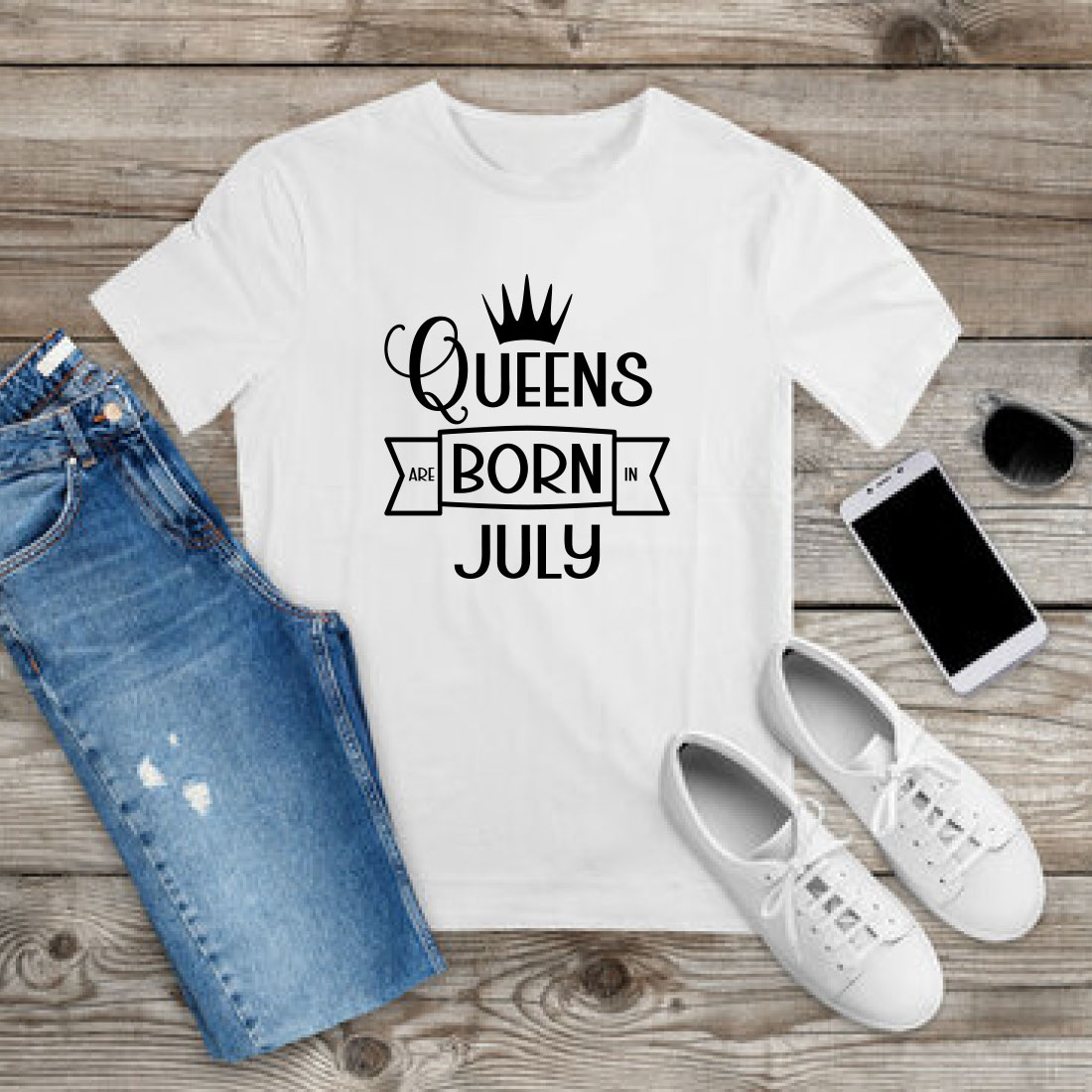 Queens Are Born SVG T-shirt Design Bundle Vol-01 preview image.