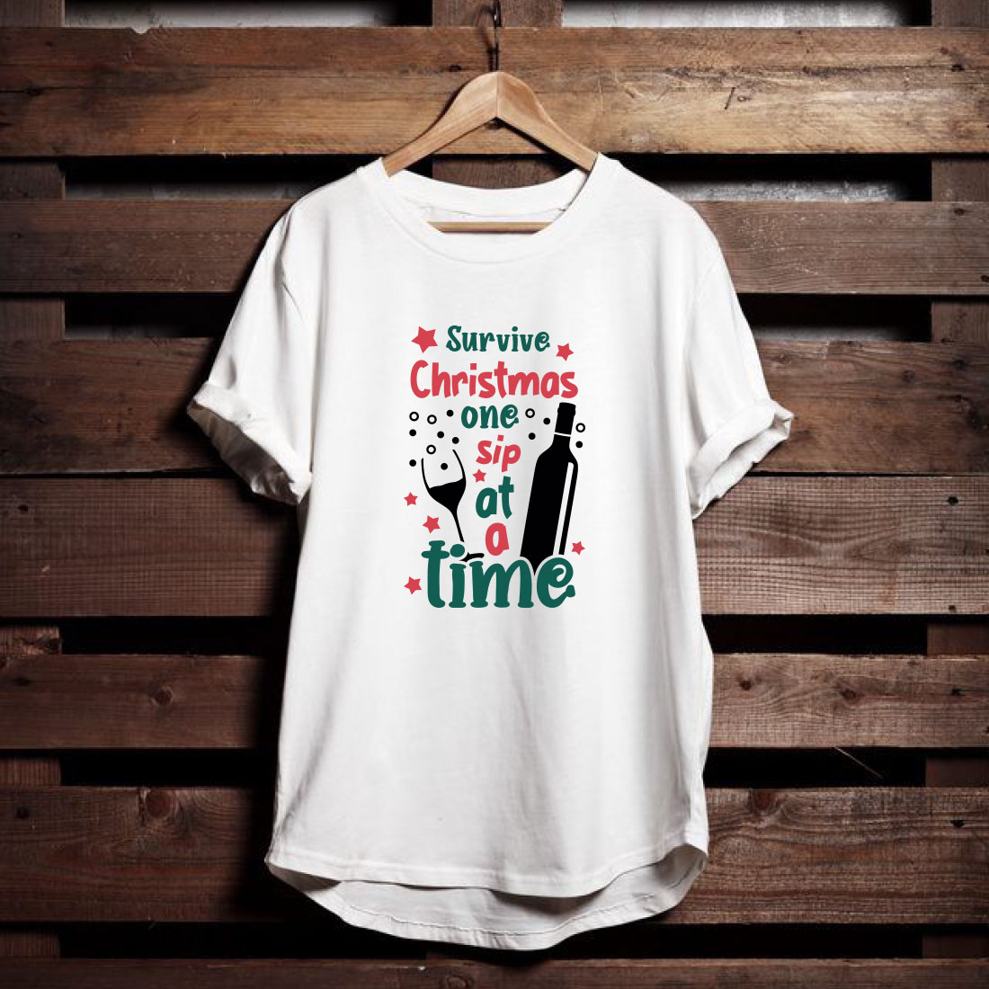 Christmas T-shirt Design SVG Bundle Free Volume-75 preview image.