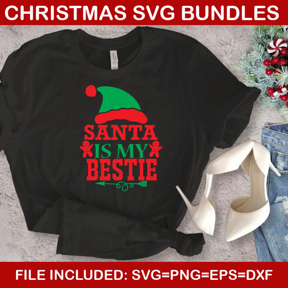 Ultimate List! 6 Christmas SVG Free Bundles preview image.