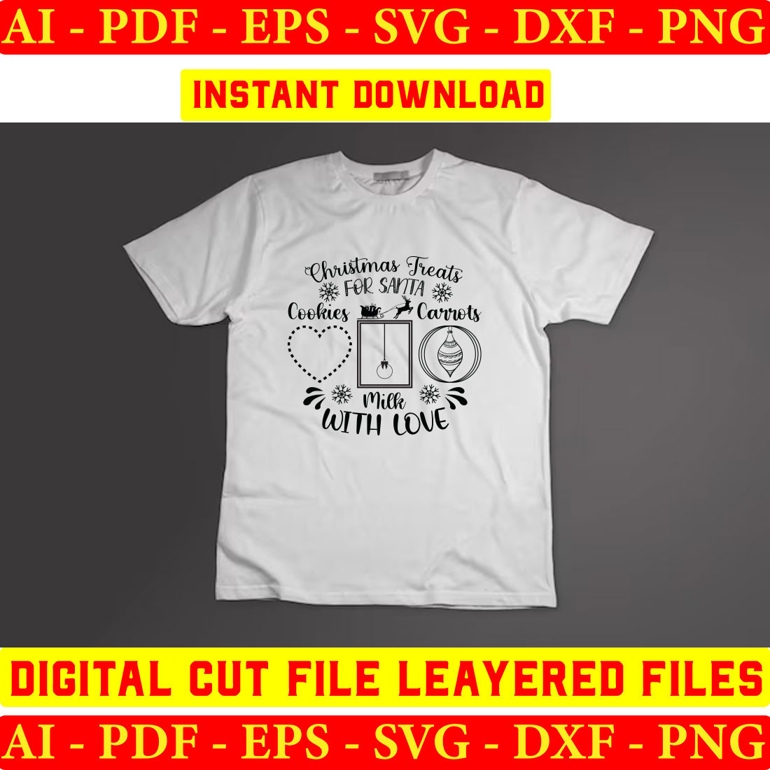 White t - shirt with the words instant file layered files.