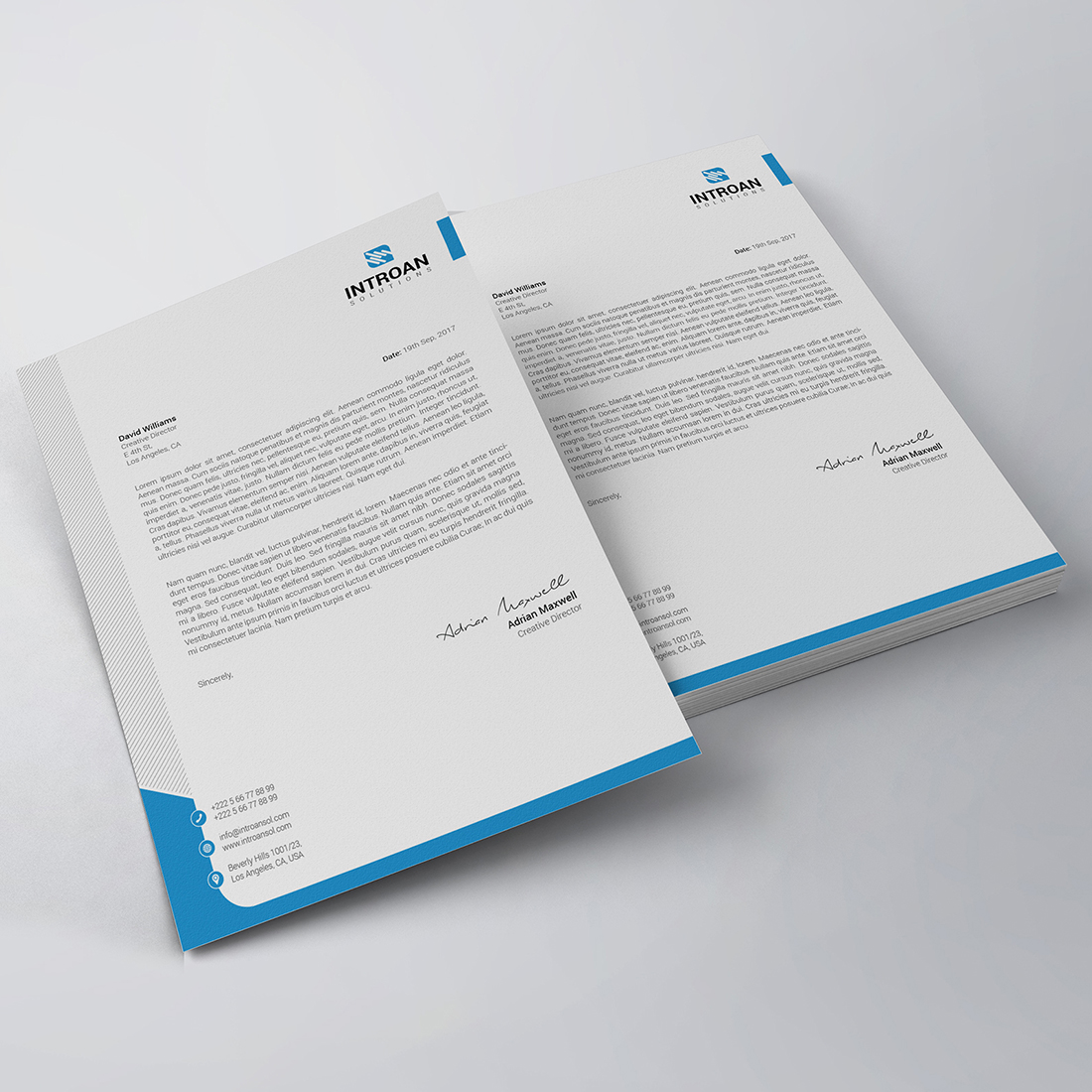 Modern Letterhead Template preview image.