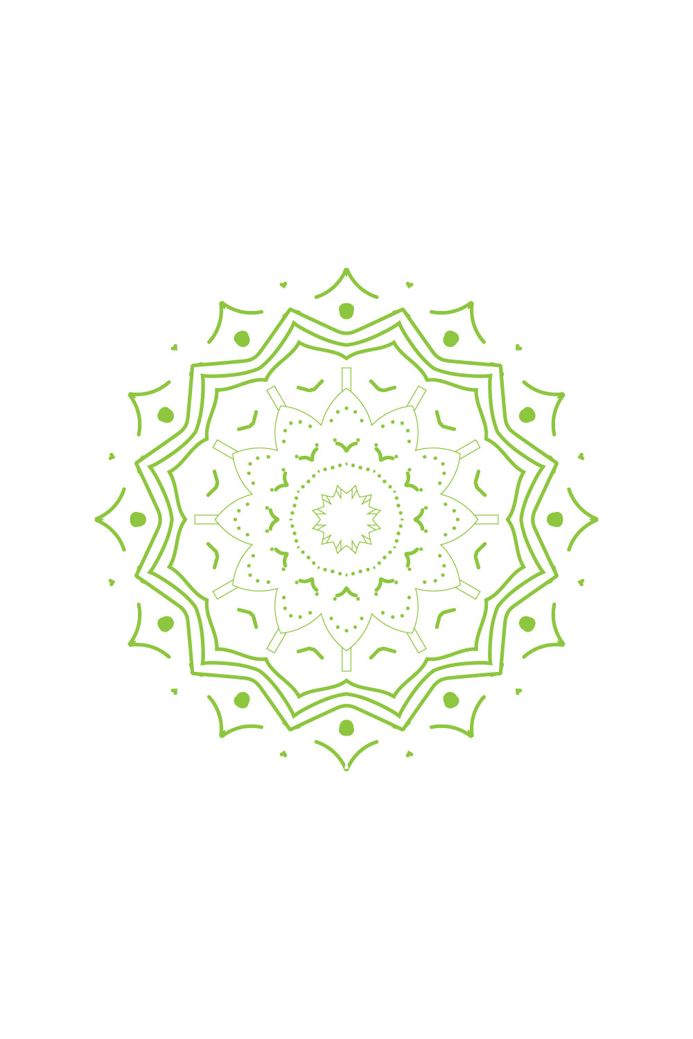 Modern Creative Mandala Design 02 pinterest preview image.