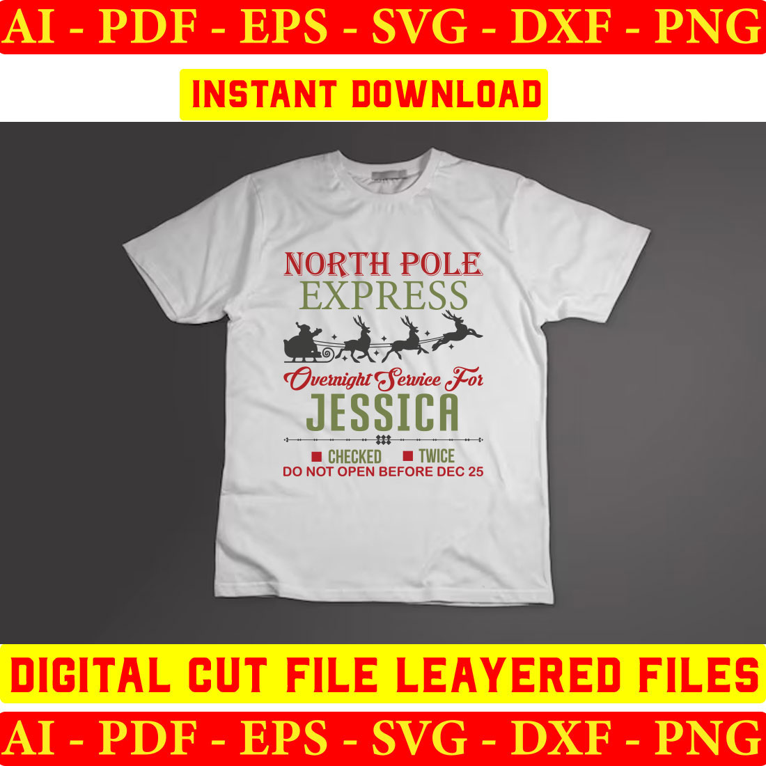 T - shirt with the words north pole express on it.