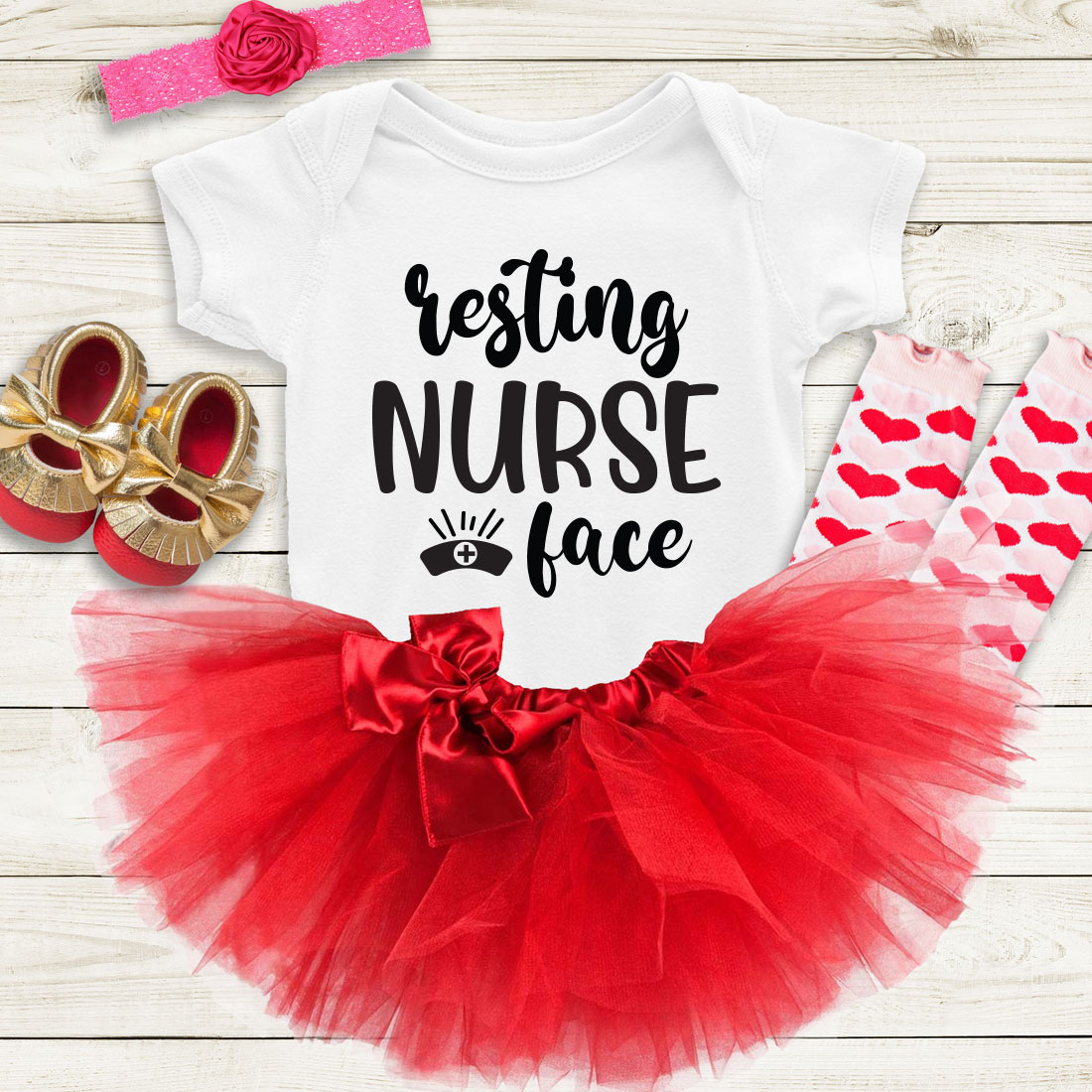 Mini Nurse SVG T-shirt Design Bundle Volume-01 preview image.