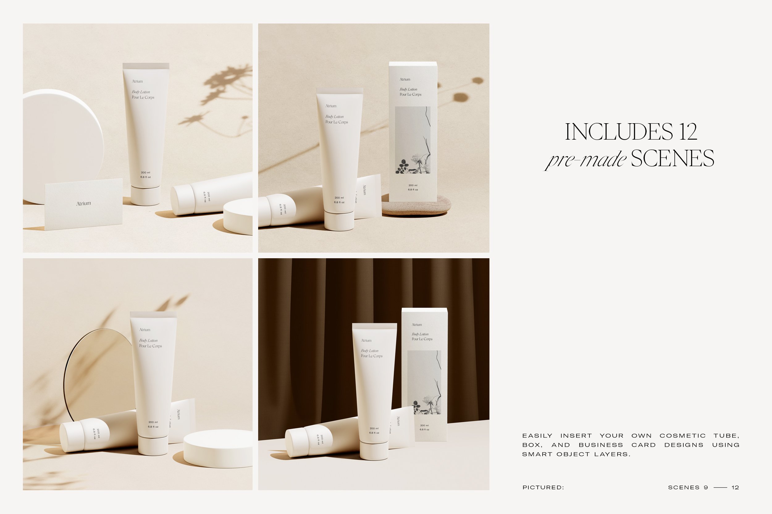 03 skincare beauty cosmetic branding packaging mockup scene creator tube 885