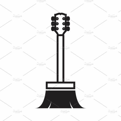 broom guitar logo design cover image.