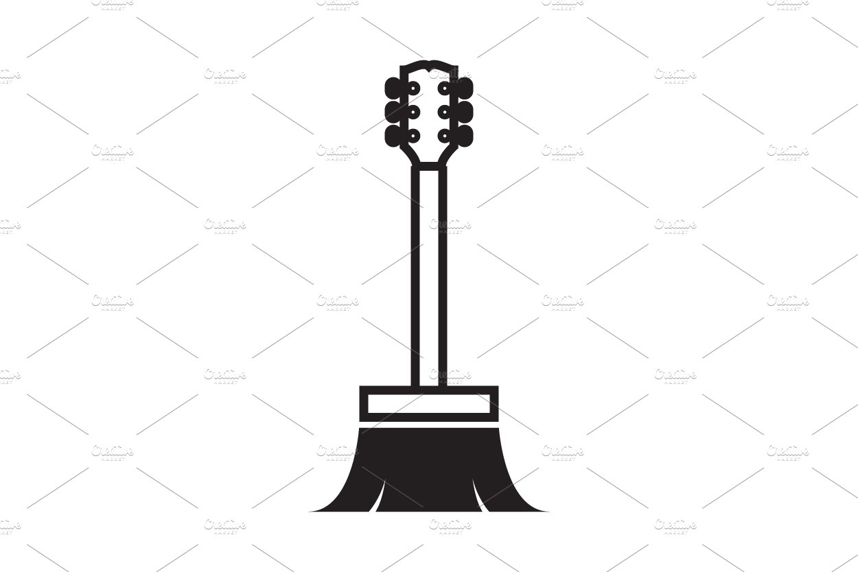 broom guitar logo design cover image.