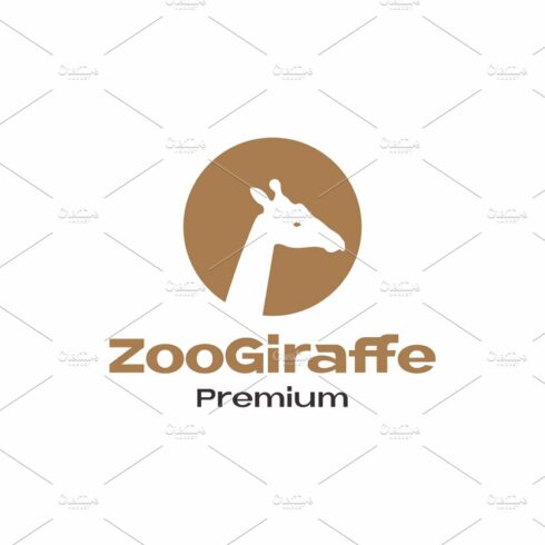 brown negative space giraffe logo cover image.