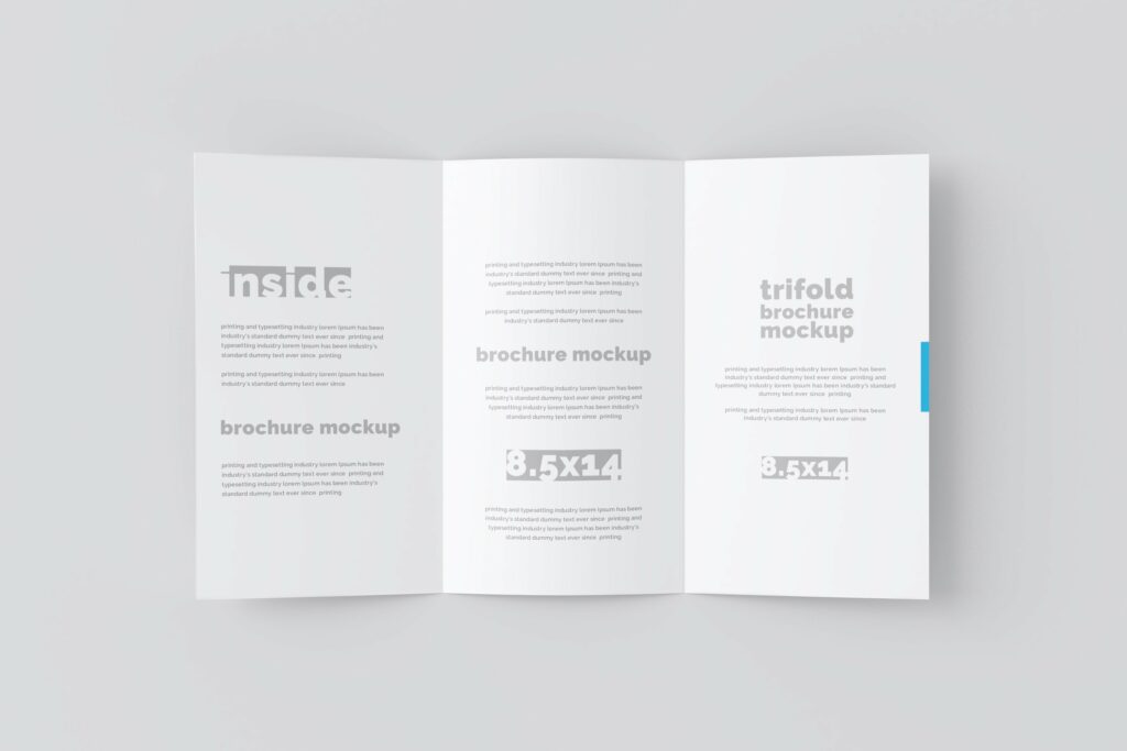 14x8.5 Trifold Brochure Mockup – MasterBundles