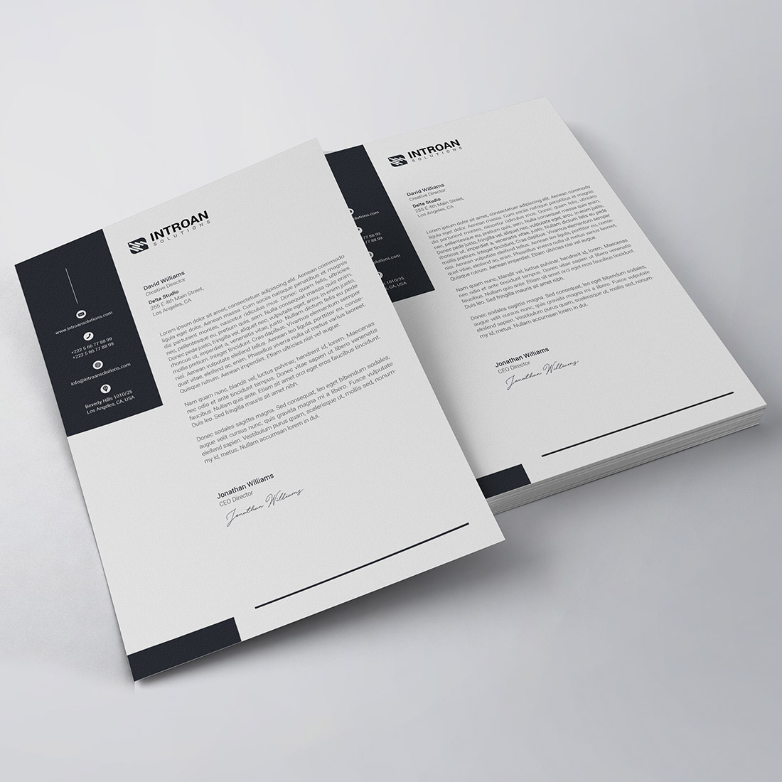 Modern Letterhead Template preview image.