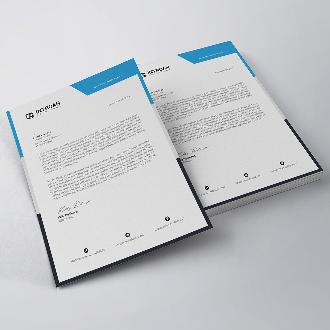 Corporate Letterhead Template preview image.