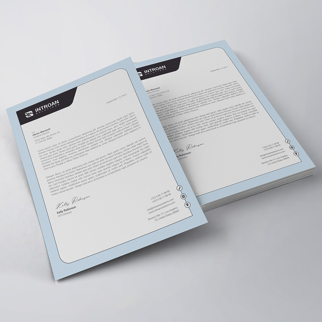 Corporate Letterhead Template preview image.