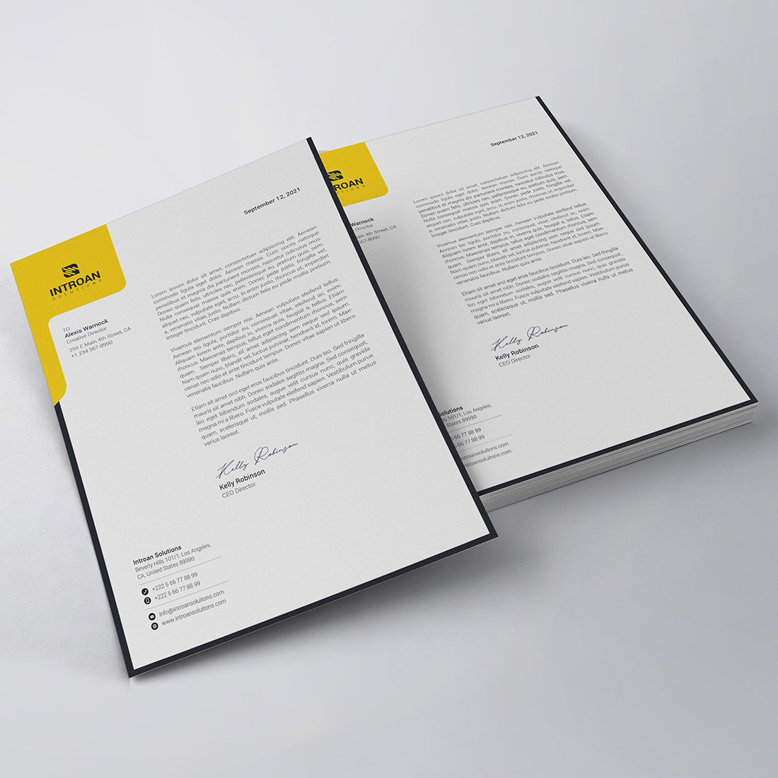 Corporate Letterhead Template preview image.