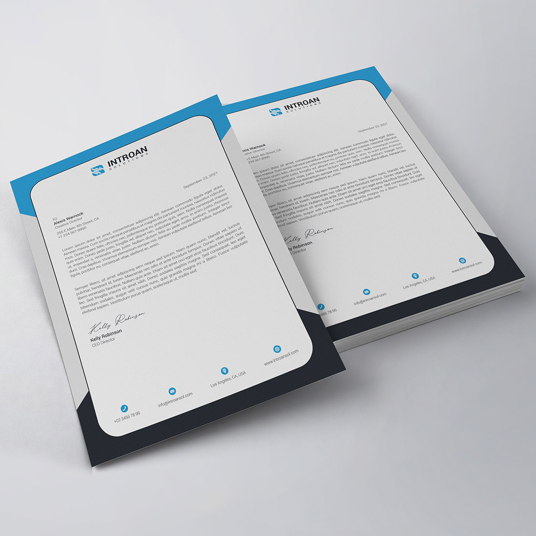 Creative Letterhead Template preview image.
